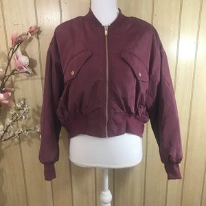 Romeo & Juliet Couture Cropped Bomber Jacket NWT
